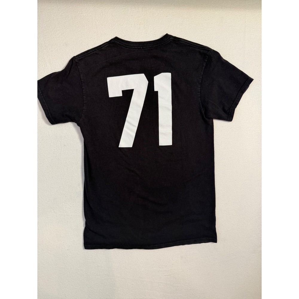 Tupac Shakur Graphic T-Shirt Black 71 Back Print Hip Hop Rap Tee Womens Small - Picture 3 of 4